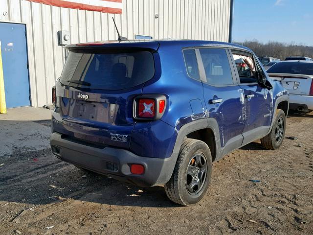 ZACCJBAB8HPF84613 - 2017 JEEP RENEGADE S BLUE photo 4