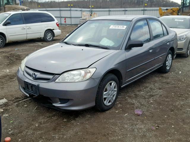 2HGES16385H583171 - 2005 HONDA CIVIC DX V GRAY photo 2