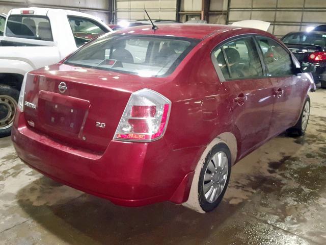 3N1AB61E27L650623 - 2007 NISSAN SENTRA 2.0 RED photo 4