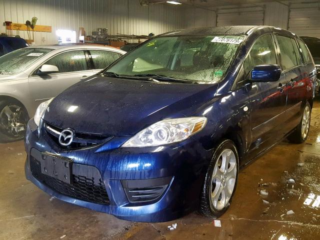 JM1CR293090347711 - 2009 MAZDA 5 BLUE photo 2