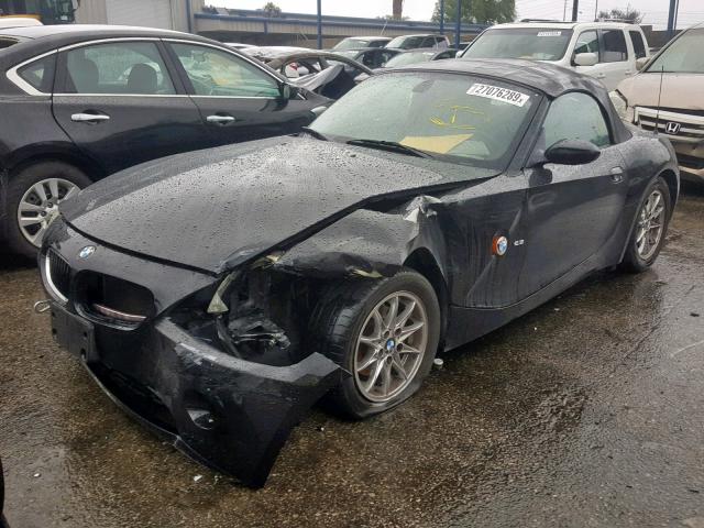 4USBT33443LS46563 - 2003 BMW Z4 2.5 BLACK photo 2