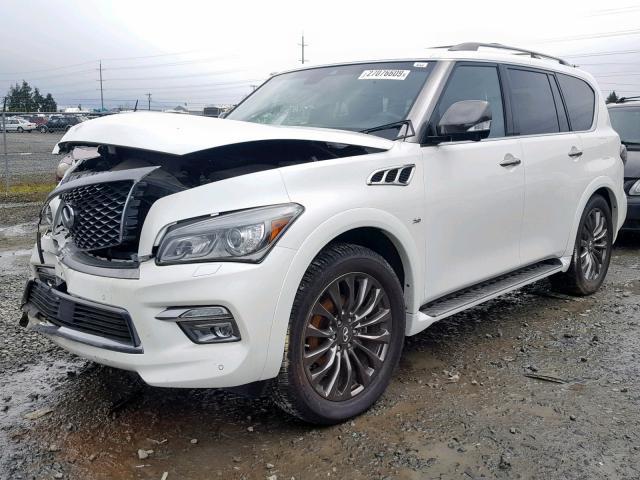 JN8AZ2NE0H9153581 - 2017 INFINITI QX80 BASE WHITE photo 2