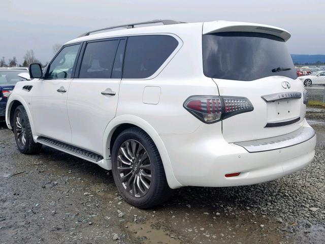 JN8AZ2NE0H9153581 - 2017 INFINITI QX80 BASE WHITE photo 3