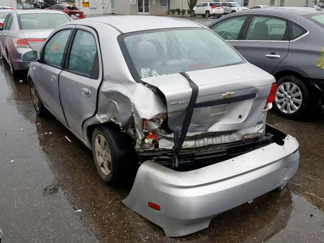 KL1TD56626B545079 - 2006 CHEVROLET AVEO BASE ვერცხლისფერი ფოტო 3