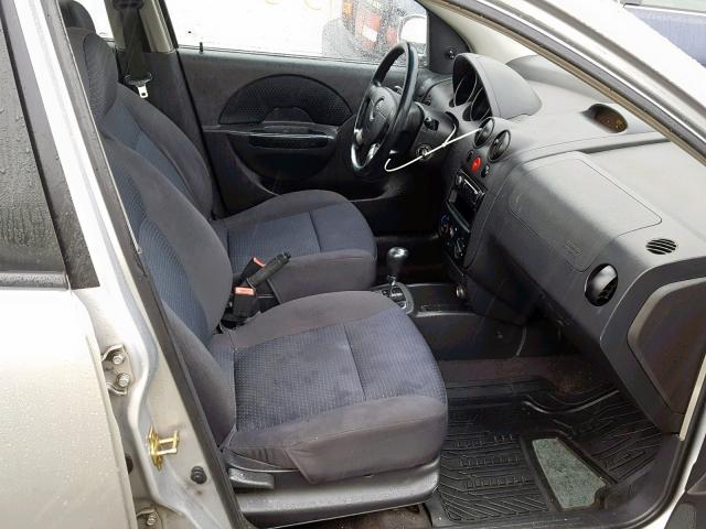 KL1TD56626B545079 - 2006 CHEVROLET AVEO BASE ვერცხლისფერი ფოტო 5