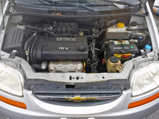 KL1TD56626B545079 - 2006 CHEVROLET AVEO BASE ვერცხლისფერი ფოტო 7