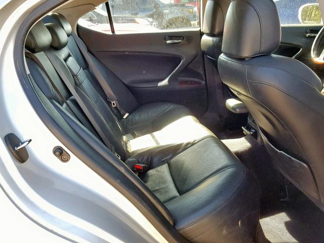 JTHBE262375014162 - 2007 LEXUS IS 350 SILVER photo 6