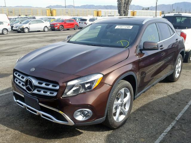 WDCTG4GB4JJ491315 - 2018 MERCEDES-BENZ GLA 250 4M BROWN photo 2