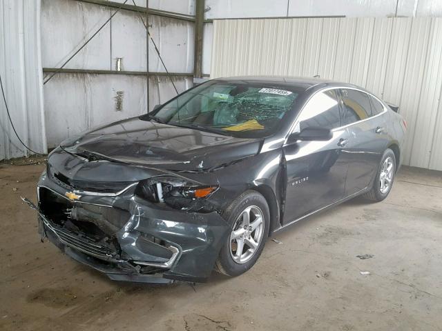 1G1ZB5STXHF125496 - 2017 CHEVROLET MALIBU LS CHARCOAL photo 2