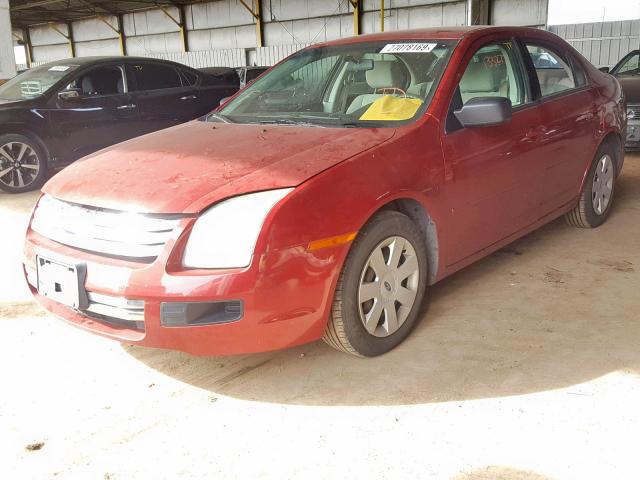 3FAHP06Z48R243350 - 2008 FORD FUSION S RED photo 2
