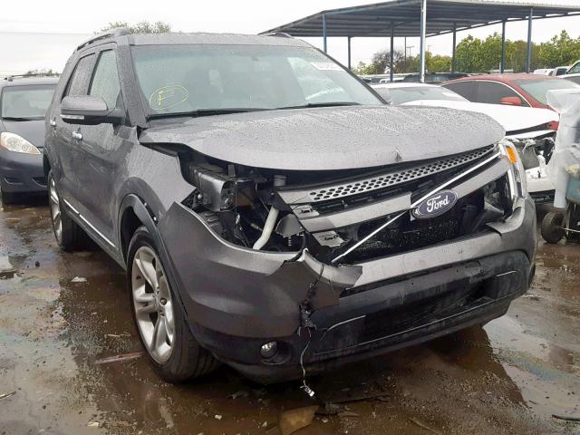 1FM5K8F83EGA64104 - 2014 FORD EXPLORER L GRAY photo 1