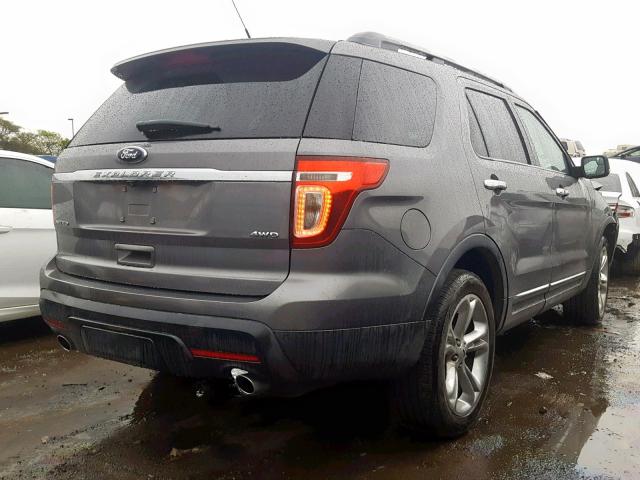 1FM5K8F83EGA64104 - 2014 FORD EXPLORER L GRAY photo 4