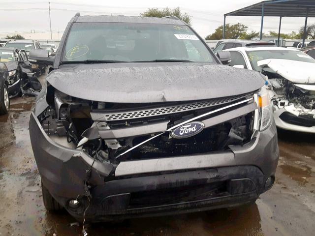 1FM5K8F83EGA64104 - 2014 FORD EXPLORER L GRAY photo 9