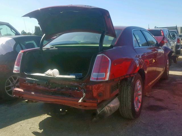 2C3CCAAG9EH327526 - 2014 CHRYSLER 300 RED photo 4