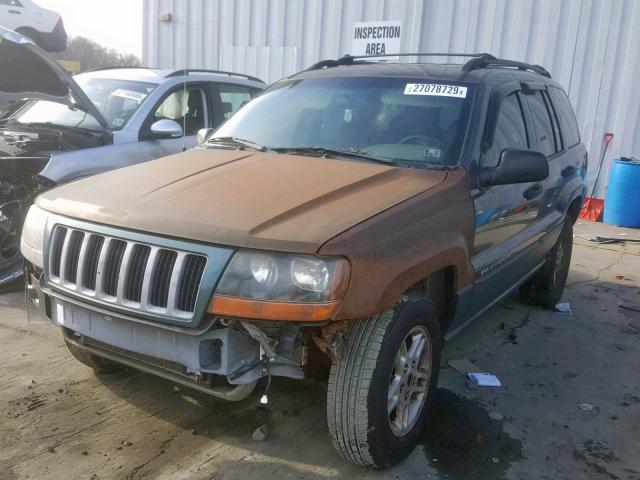 1J4GW48S74C250506 - 2004 JEEP GRAND CHER GREEN photo 2