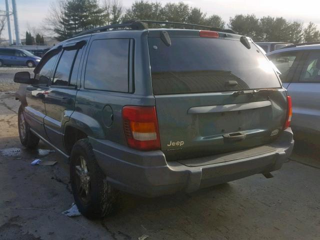 1J4GW48S74C250506 - 2004 JEEP GRAND CHER GREEN photo 3