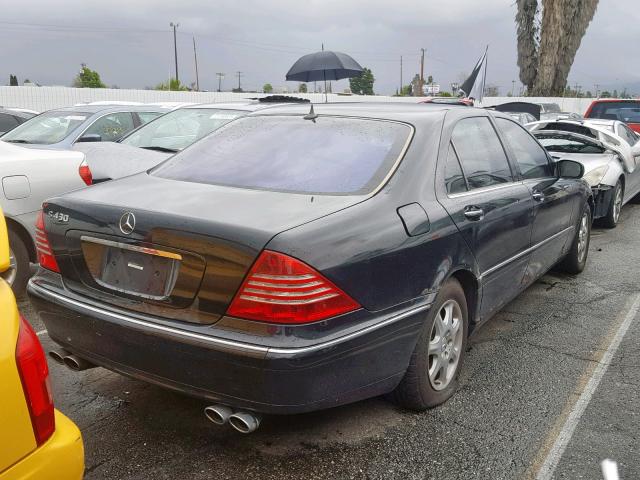 WDBNG70J82A227564 - 2002 MERCEDES-BENZ S 430 BLACK photo 4