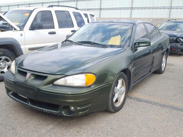 1G2NW52EXYM806642 - 2000 PONTIAC GRAND AM G GREEN photo 2