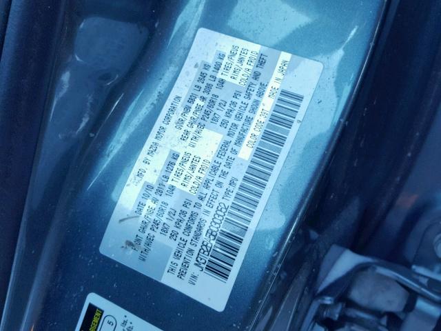 JM3TB2BA5B0303052 - 2011 MAZDA CX-9 TEAL photo 10