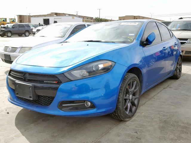 1C3CDFBB5FD406333 - 2015 DODGE DART SXT BLUE photo 2