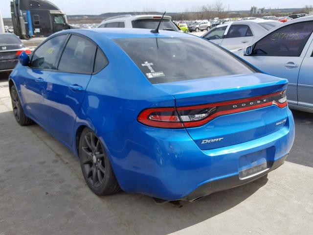 1C3CDFBB5FD406333 - 2015 DODGE DART SXT BLUE photo 3