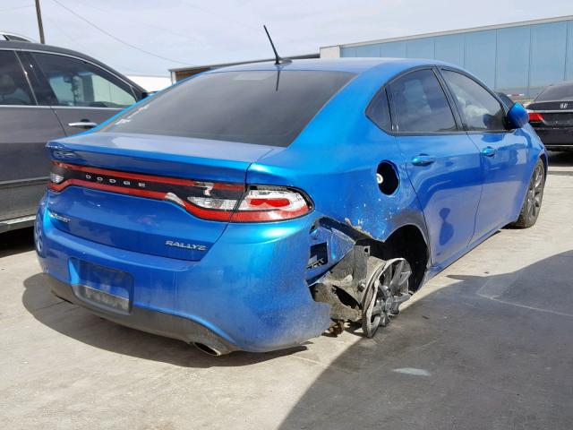 1C3CDFBB5FD406333 - 2015 DODGE DART SXT BLUE photo 4