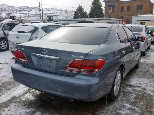 JTHBA30G055086147 - 2005 LEXUS ES 330 BLUE photo 4