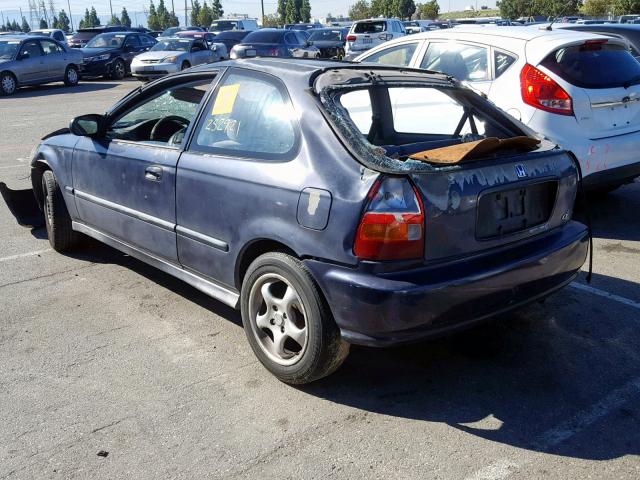 2HGEJ6327VH116044 - 1997 HONDA CIVIC CX BLUE photo 3