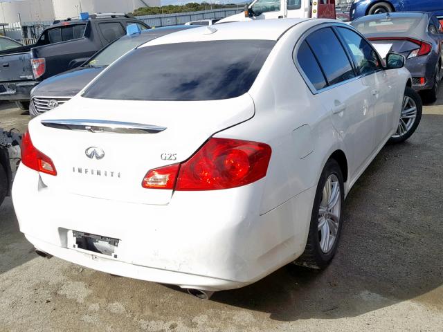 JN1DV6AP1BM602065 - 2011 INFINITI G25 BASE WHITE photo 4