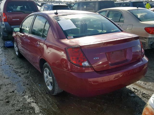 1G8AJ55F87Z138946 - 2007 SATURN ION LEVEL MAROON photo 3