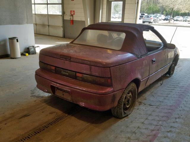 JG1MR3360PK210842 - 1993 GEO METRO LSI PURPLE photo 4