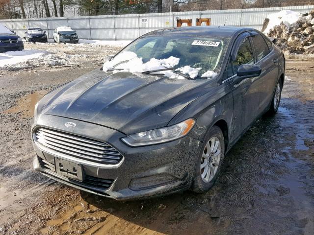 3FA6P0G79DR315609 - 2013 FORD FUSION S BLACK photo 2