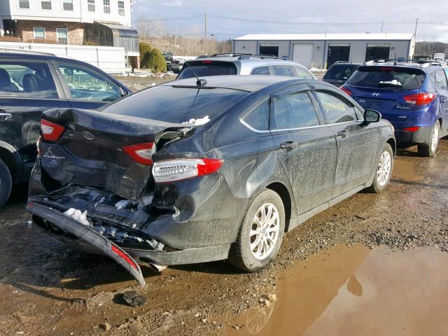 3FA6P0G79DR315609 - 2013 FORD FUSION S BLACK photo 4