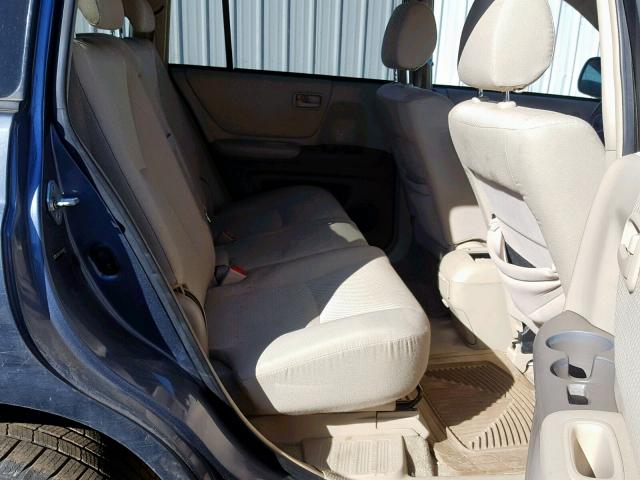 JTEEP21A140008811 - 2004 TOYOTA HIGHLANDER BLUE photo 6