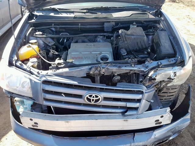 JTEEP21A140008811 - 2004 TOYOTA HIGHLANDER BLUE photo 7