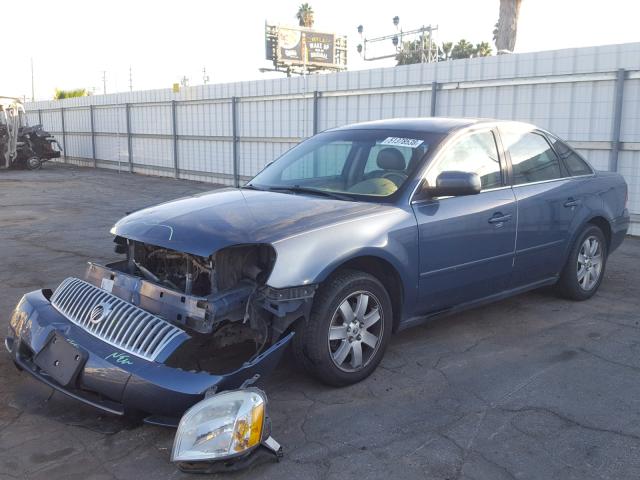 1MEFM41115G608491 - 2005 MERCURY MONTEGO LU BLUE photo 2