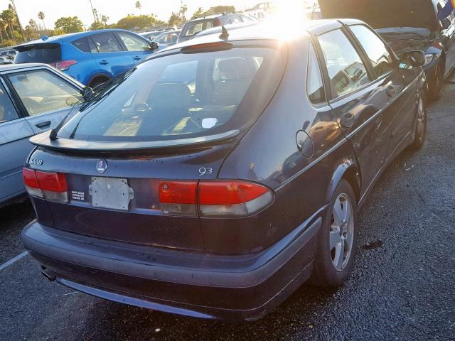 YS3DF55K322024672 - 2002 SAAB 9-3 SE BLUE photo 4