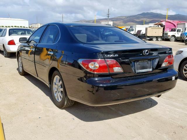 JTHBF30G320052892 - 2002 LEXUS ES 300 BLACK photo 3