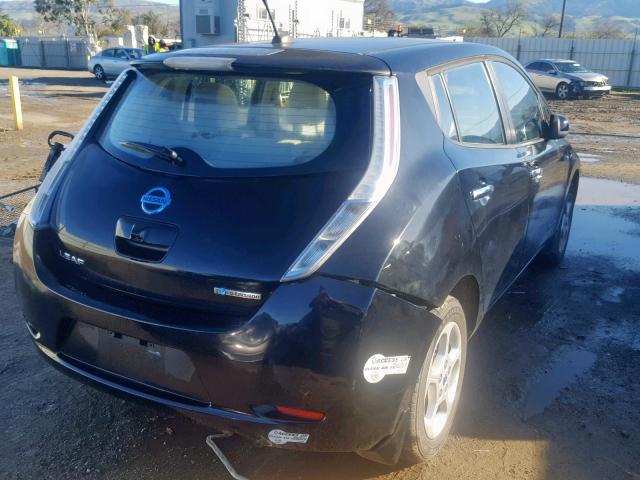 JN1AZ0CP6BT006649 - 2011 NISSAN LEAF SV BLACK photo 4