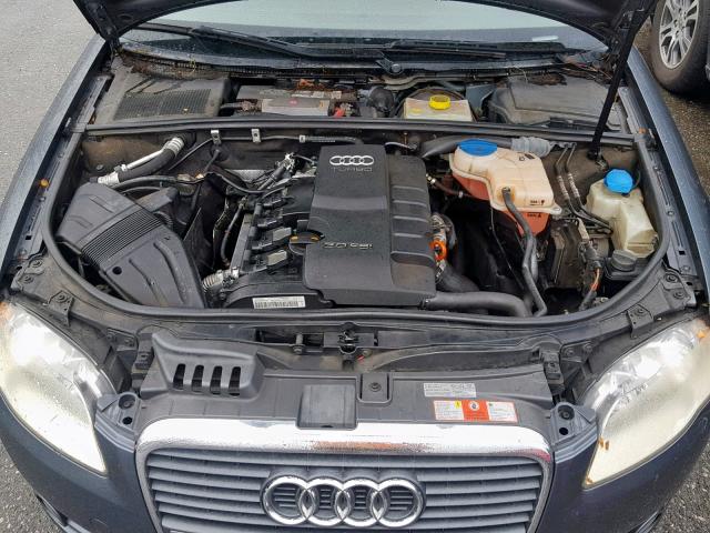 WAUAF78E37A246165 - 2007 AUDI A4 2 GRAY photo 7