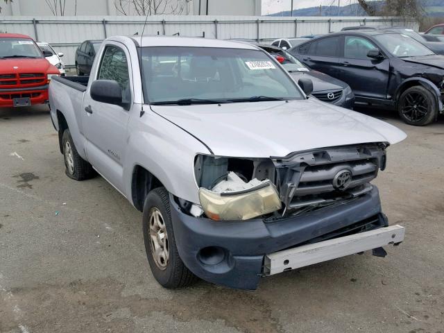 5TENX4CN6AZ711624 - 2010 TOYOTA TACOMA SILVER photo 1