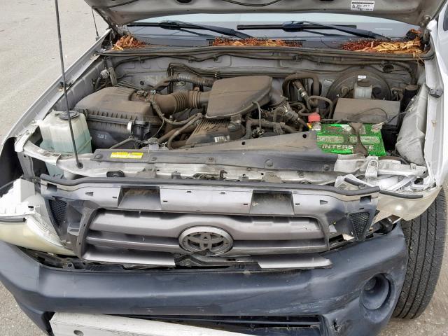 5TENX4CN6AZ711624 - 2010 TOYOTA TACOMA SILVER photo 7