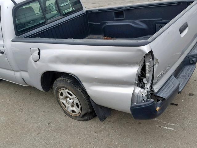 5TENX4CN6AZ711624 - 2010 TOYOTA TACOMA SILVER photo 9