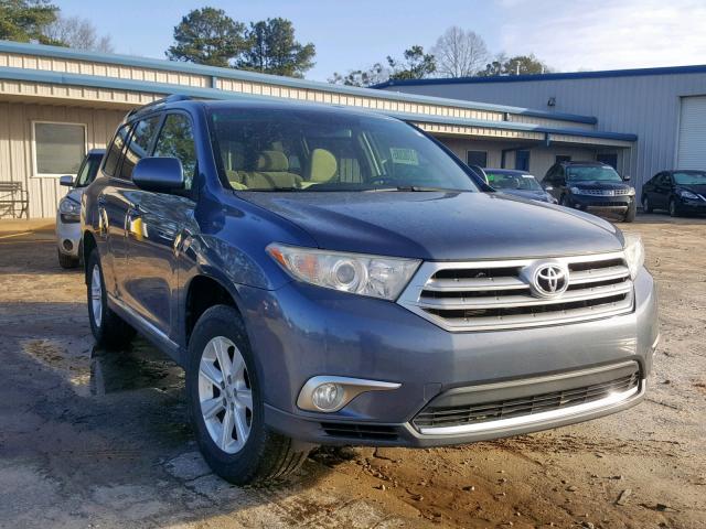 5TDZK3EH4BS027963 - 2011 TOYOTA HIGHLANDER BLUE photo 1