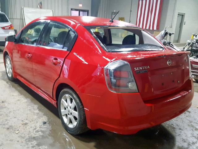 3N1AB6APXCL636321 - 2012 NISSAN SENTRA 2.0 RED photo 3