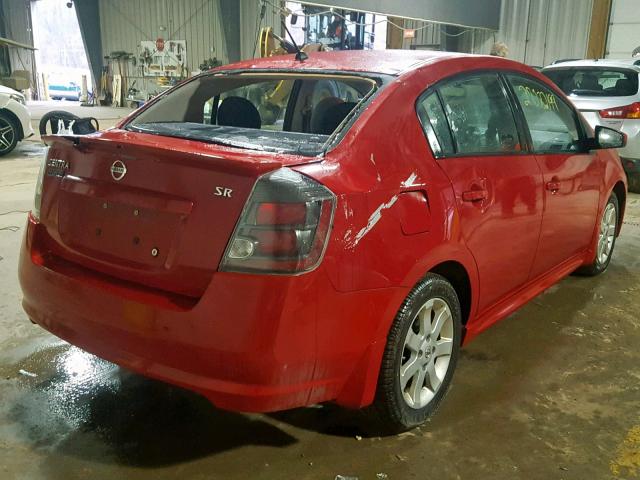 3N1AB6APXCL636321 - 2012 NISSAN SENTRA 2.0 RED photo 4