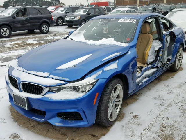 WBA3R5C50EF730497 - 2014 BMW 435 XI BLUE photo 2