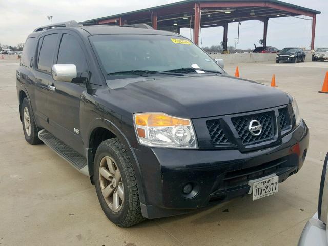 5N1BA08D58N631446 - 2008 NISSAN ARMADA SE BLACK photo 1