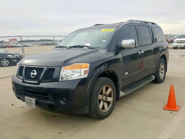 5N1BA08D58N631446 - 2008 NISSAN ARMADA SE BLACK photo 2