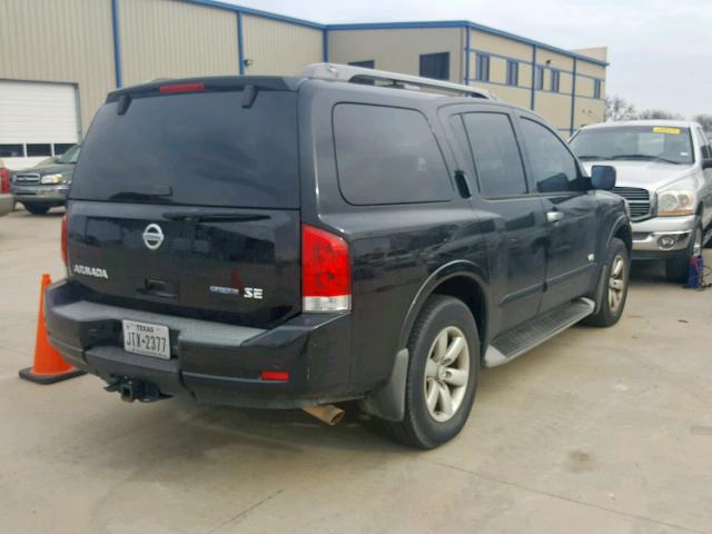 5N1BA08D58N631446 - 2008 NISSAN ARMADA SE BLACK photo 4